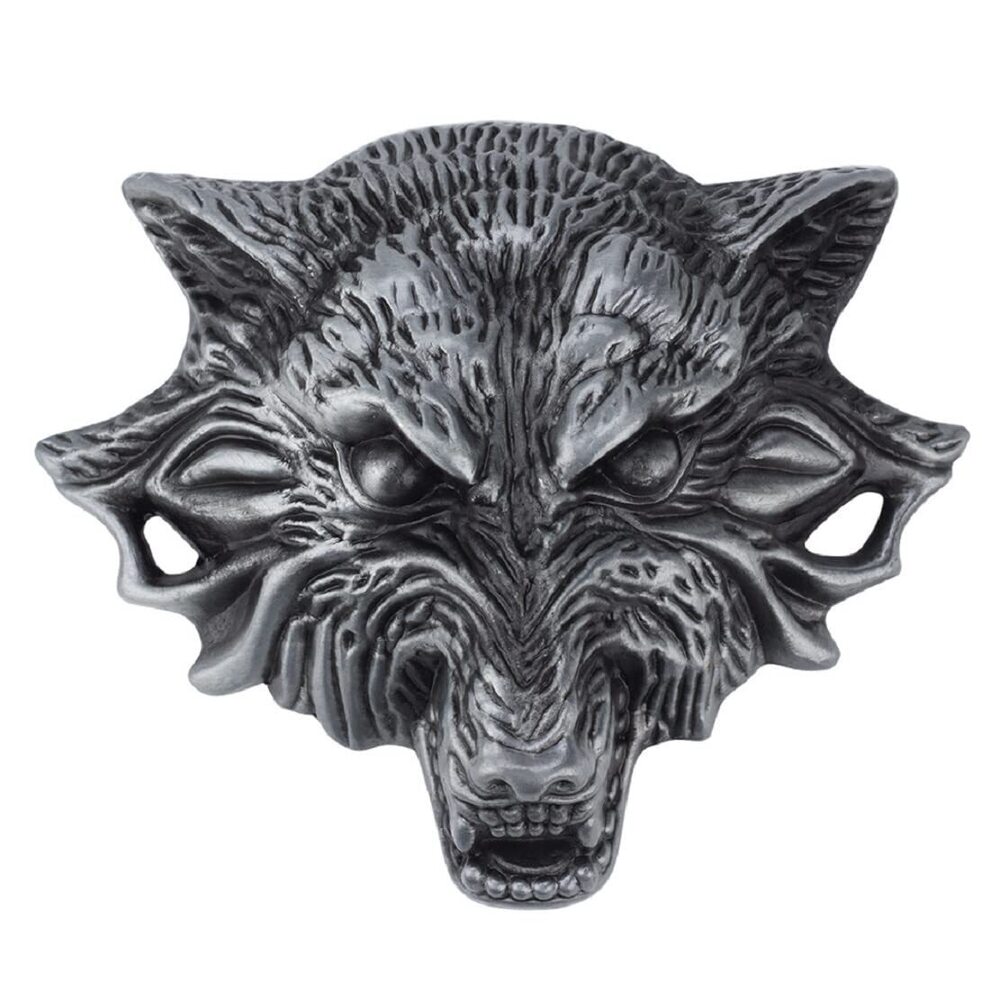 4298 Wolf Belt Buckle , Wildlife Wolf Head Belt Buckle, Norse Viking Wolf